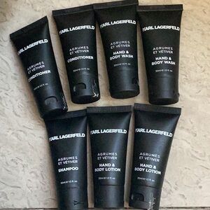 Karl Lagerfeld Black Travel Toiletries Set